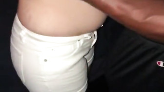 Freshly married cuckold white wife with black lover