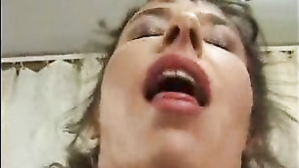 Hairy wife DP and fed cum