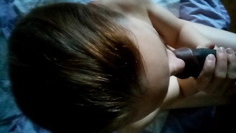 Stacey sucking Black cock