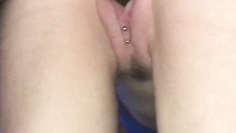 Hot girlfriend shared with two black bulls