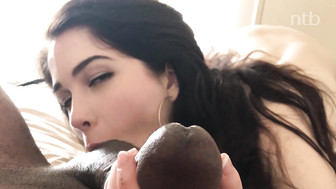 Petite white teen gets that BBC bareback and swallows black bull's messy pie