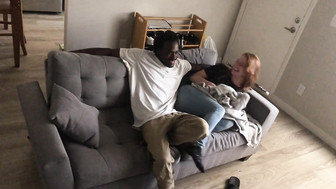 Sexy Redhead Wife Fucked On The Couch
