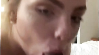 Hot PAWG gives a Romantic Blowjob