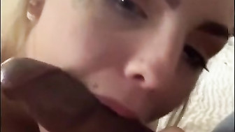 Hot PAWG gives a Romantic Blowjob