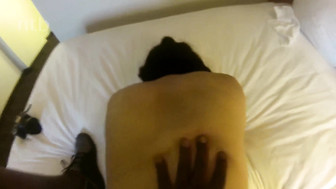 Endowed black stud fuck all her holes and fills her ass with his thick cum