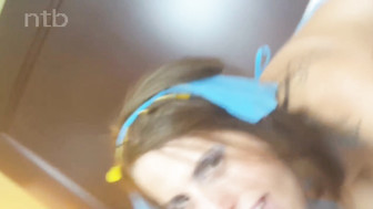 Sexy white babe enjoys her arab girl role while black lover fucks her