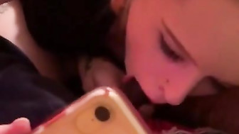 Redhead gf love sucking black dick