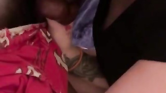 Redhead gf love sucking black dick