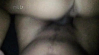 Hung black stud creampied her after bareback banging