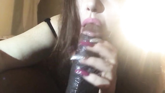 Horny girl with pretty face BBC sucking