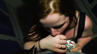 Thick redhead teen gets fucked by black guy