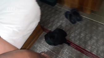 Cuckold white MILF gets that big black cock in her bald pussy and asshole