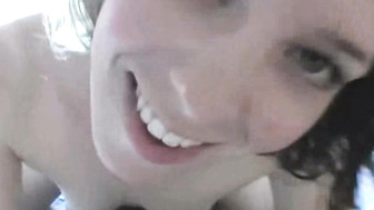 White lady gets pleased with her black stud