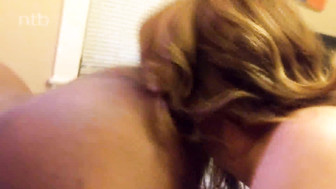 Cuckold white wife couldn't stop sucking and fucking that thick black dick