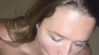 She swallows the dick whenever she's ready