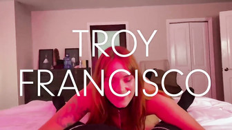 Sexy redhead fucking with black lover