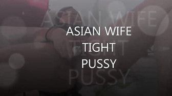 Real asian wife masturbate alone at home