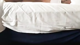 Husband watches his wife sucking big black cock in hotel part 1