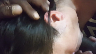 Cuckold white wife sucks and fucks her biggest and thickest black dick ever