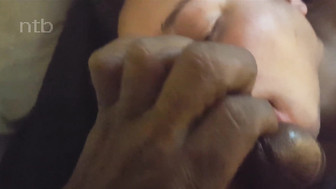 Cuckold white wife sucks and fucks her biggest and thickest black dick ever