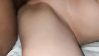 White girl gets fucked hard by black cock