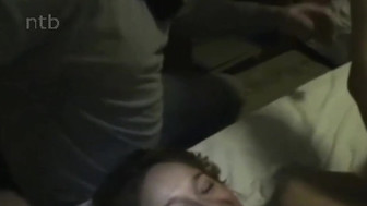 Cuckold white wife gets creampied by BBC's and hubby had to clean her pies