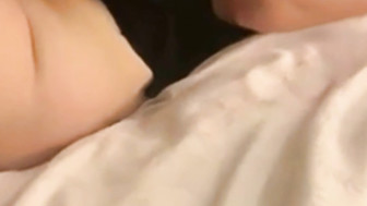 Banging cuckold white wife bareback and cumming on her boobs