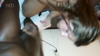 Cuckold white wife fucks big black cock and pleases hubby afterwards