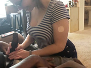 Busty Wife First BBC Blowjob