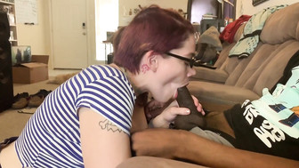 Busty Wife First BBC Blowjob