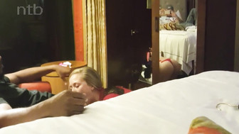 Cuckold white wife sucks and fucks BBC and sucks off hubby's dick too