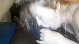 Husband films mature wife with a black bull.