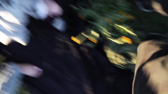 Beautiful interracial sex outdoor