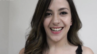 Hot brunette swallows huge load of black cum after messy deepthroating