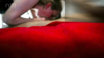 Horny white sweetie enjoys fucking two big dicks in front of her man