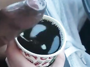 Dirty white girl cum-coffee