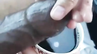 Dirty white girl cum-coffee