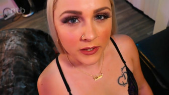 Hot sexy blonde takes black dick