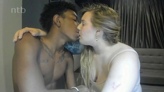 Thick amateur girl sucks and fucks black cock bareback