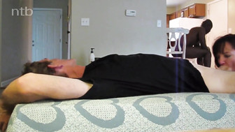 Cuckold white wife enjoys that huge black cock before pleasing her hubby