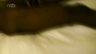 Cuckold white wife fucks big black cock and gets creampied in front of her husband