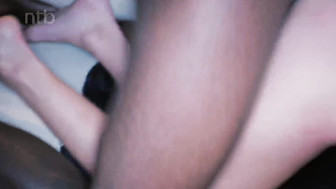 Husband cleans his wife's pussy after she got creamed by her hung black lovers