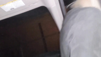 Husband tries to clean his wife's pussy after black stud fucked her in their car