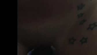 Hung black stud fucks that horny white wife and cums on her small boobs