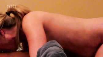 Petite blond white mom asks hubby's black friend to come over for a coffee