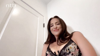 Sexy white babe in black stockings gets fucked and impregnated by big black dick