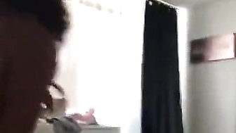 asian ridding White dick