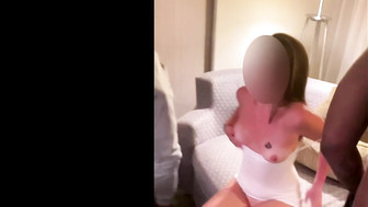 Cuckold white babe fucks BBCs