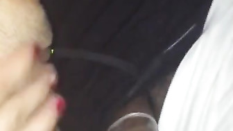 Blonde white girl with her black boyfriend