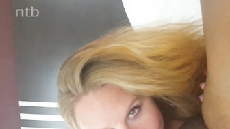 Blond white MILF gets run over and impregnated by BBC